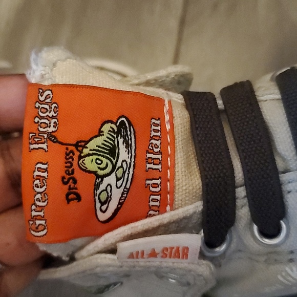 Converse X Dr.Seuss Toddler Kids Chuck Taylor - Green Eggs and Ham! Shoes 7 - Picture 4 of 16
